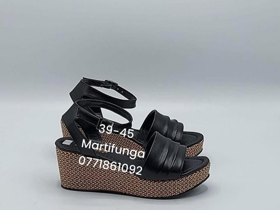 Black Espadrille Wedge Sandals