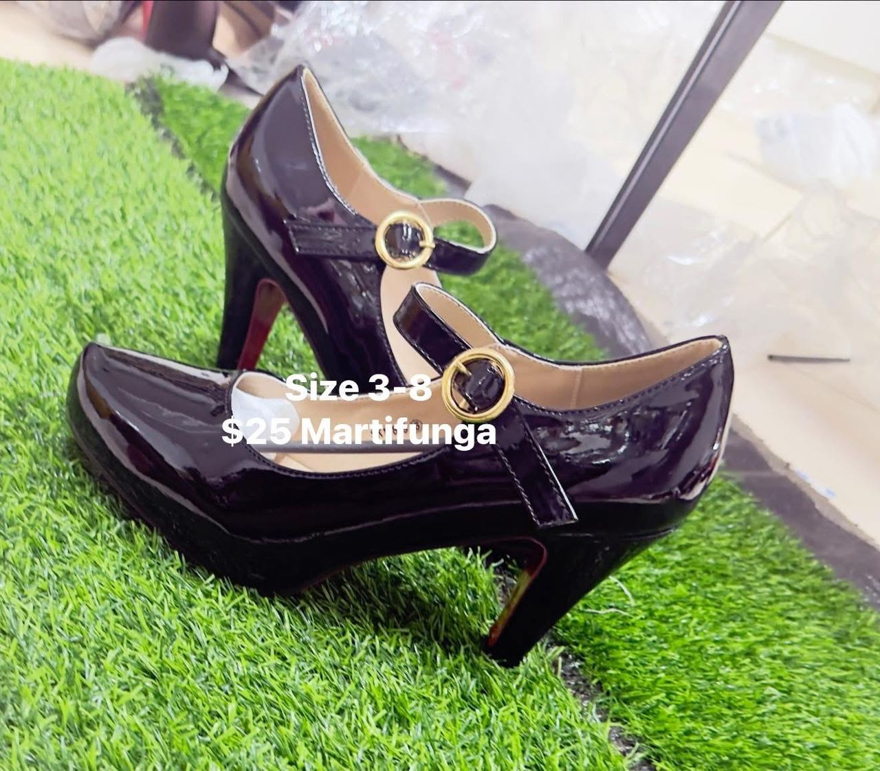Black Patent Mary Jane Platform Stiletto